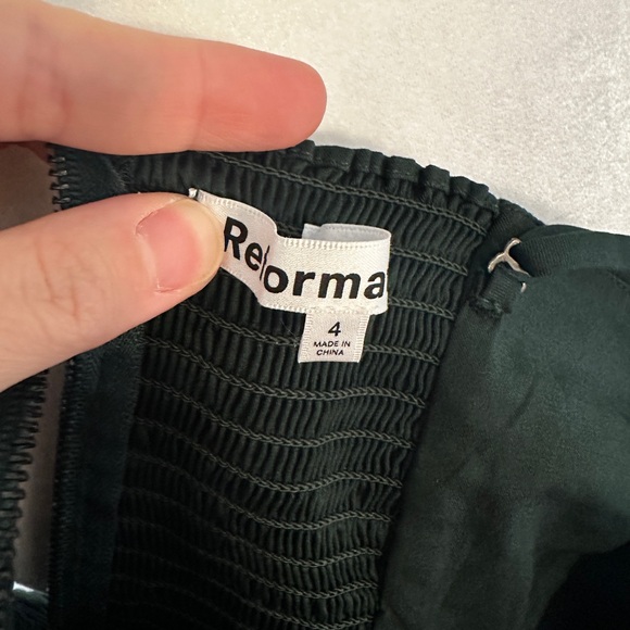 NWT Reformation Lissa Dress - Green - Picture 5 of 8